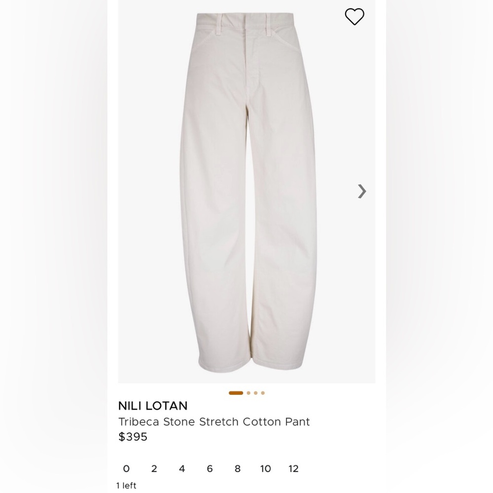 Nili Lotan Cream Wide-Leg Pants Never Worn NWT
